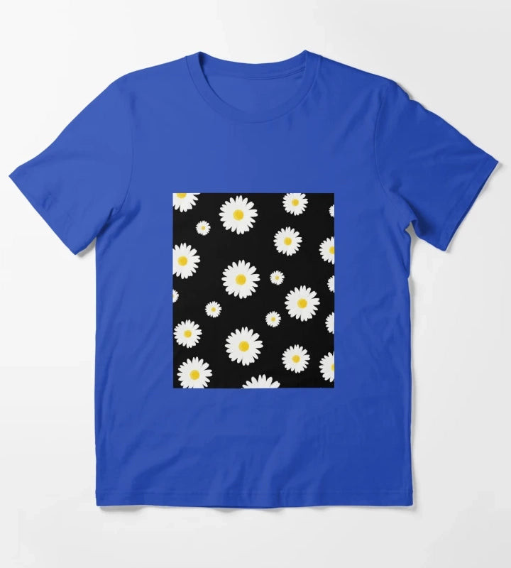Daisy Patterns T-Shirt Blue
