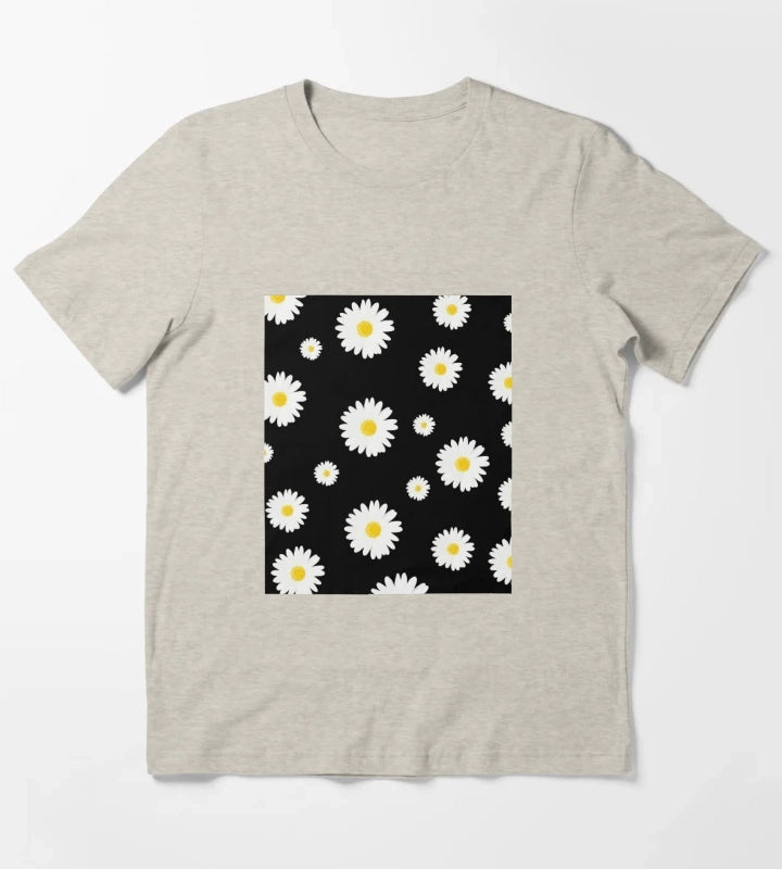Daisy Patterns T-Shirt Cream