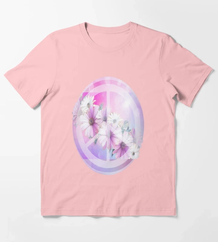 Daisy Peace Sign Flower Lover T-Shirt Dark Grey