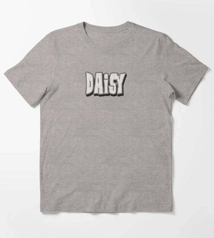 Daisy Personalized Cool Custom Name Design for Women and Girls T-Shirt Heather Grey