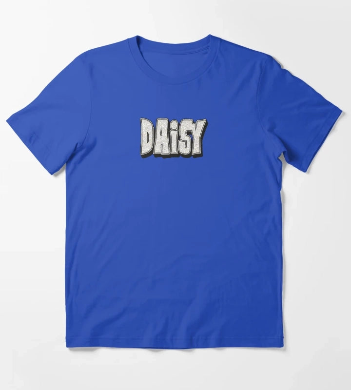 Daisy Personalized Cool Custom Name Design for Women and Girls T-Shirt Blue