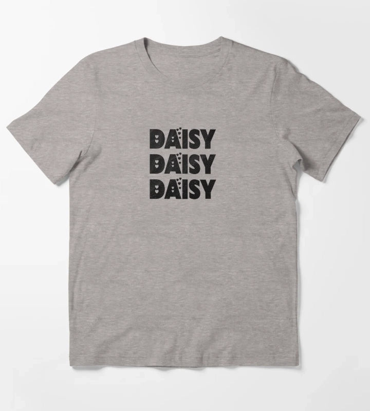 Daisy Personalized Custom Girl Name T-Shirt Heather Grey