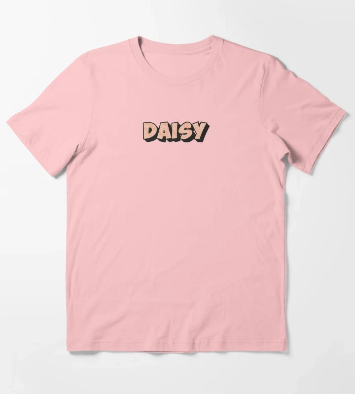 Daisy Personalized Custom Name Design for Girls Teens and Women T-Shirt Dark Grey