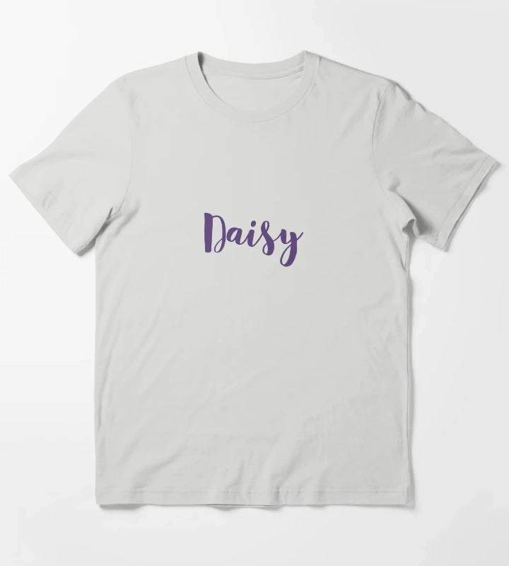 Daisy Personalized Design T-Shirt Light Grey