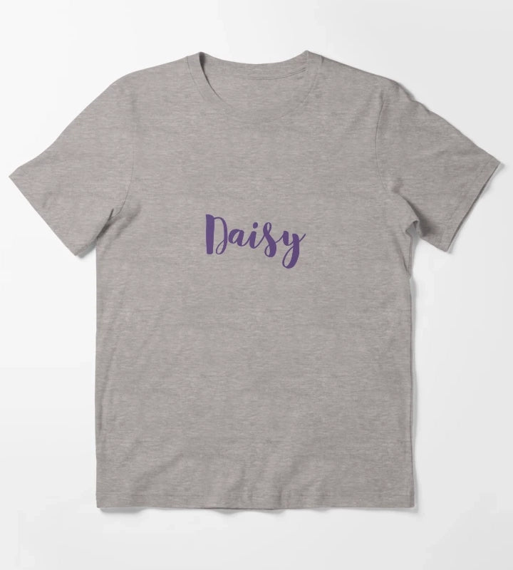 Daisy Personalized Design T-Shirt Heather Grey