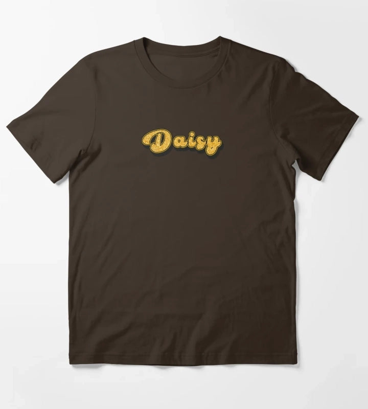 Daisy Personalized Funny Custom Name Cool Design for Women and Girls T-Shirt Brown