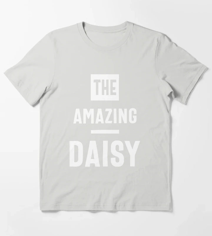 Daisy Personalized Name Birthday Gift T-Shirt Light Grey