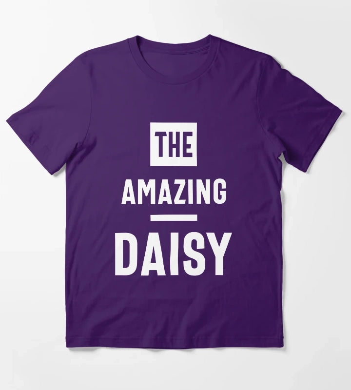Daisy Personalized Name Birthday Gift T-Shirt Purple