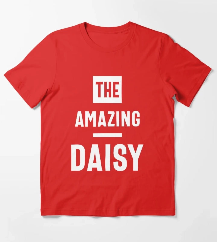 Daisy Personalized Name Birthday Gift T-Shirt Red