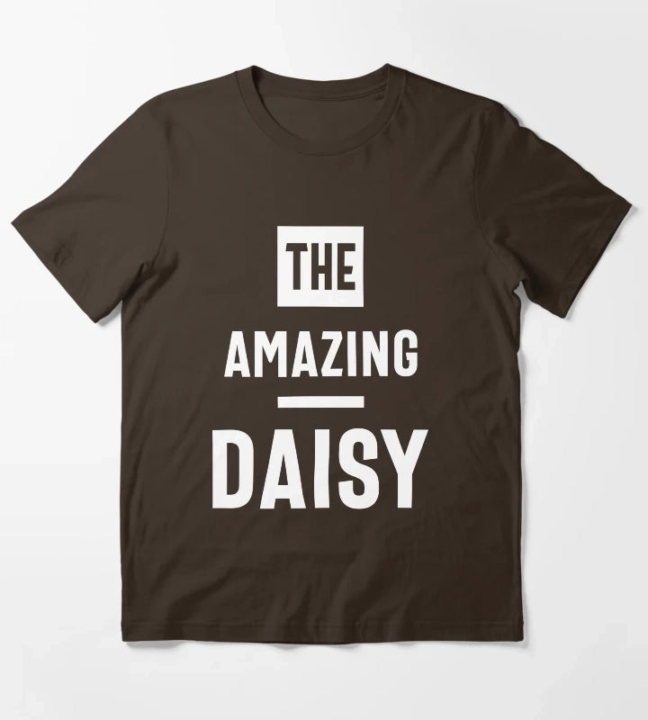 Daisy Personalized Name Birthday Gift T-Shirt Brown
