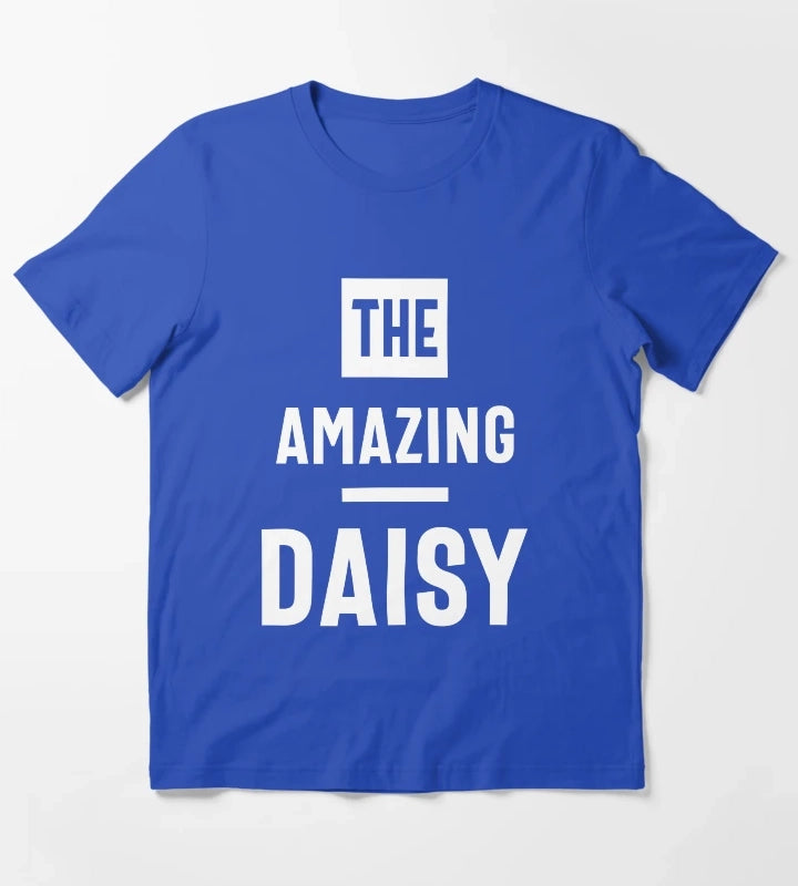 Daisy Personalized Name Birthday Gift T-Shirt Blue