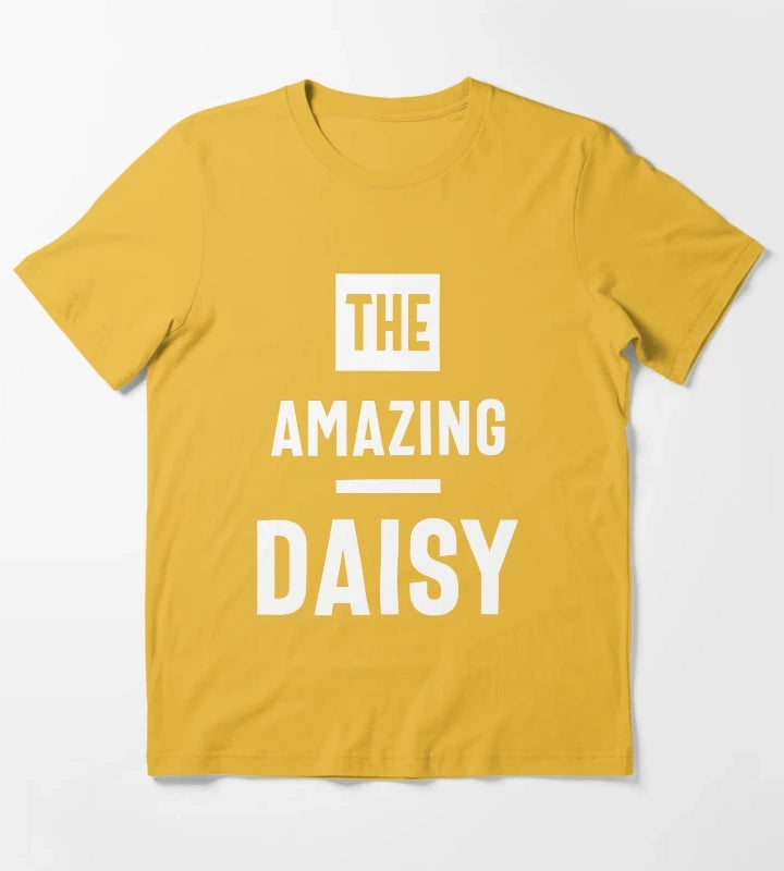 Daisy Personalized Name Birthday Gift T-Shirt Yellow