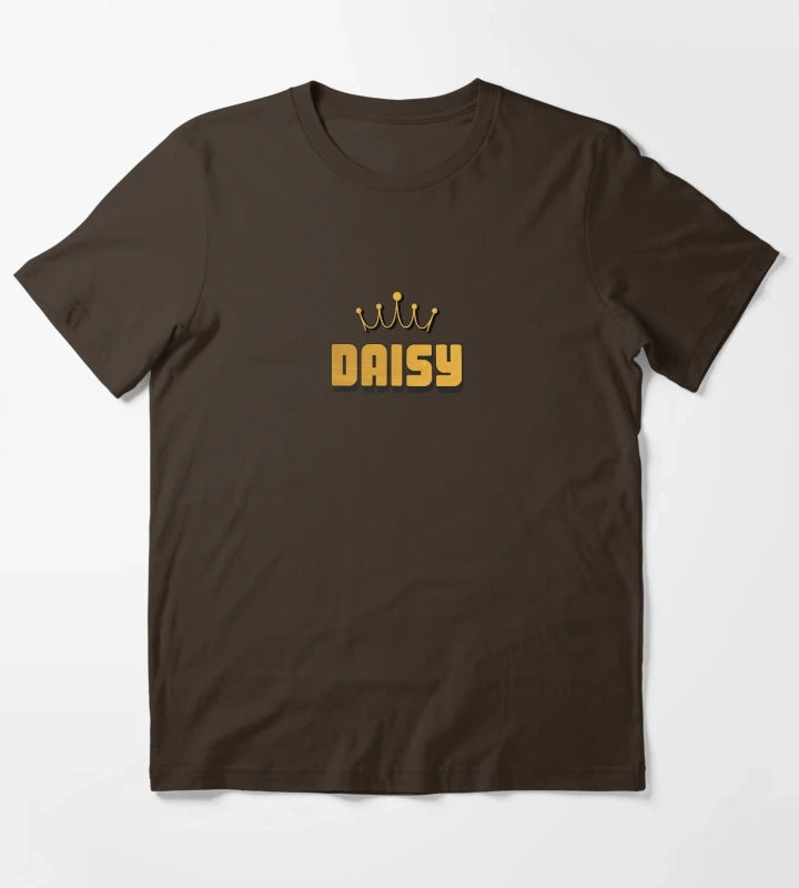 Daisy Personalized Name Cool Custom Gift for Girls Teens T-Shirt Brown