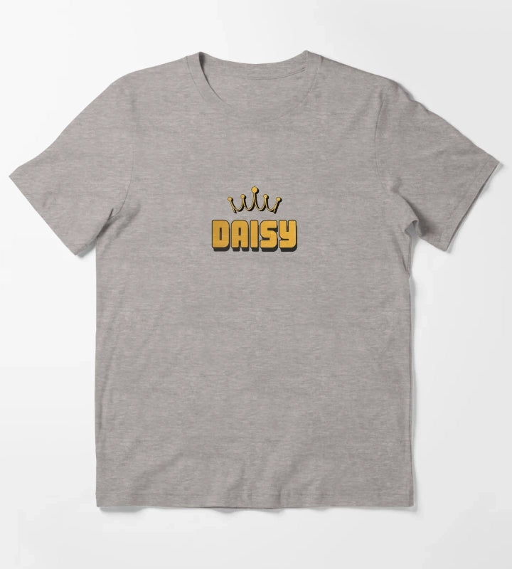 Daisy Personalized Name Cool Custom Gift for Girls Teens T-Shirt Heather Grey