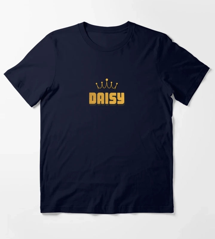 Daisy Personalized Name Cool Custom Gift for Girls Teens T-Shirt Navy