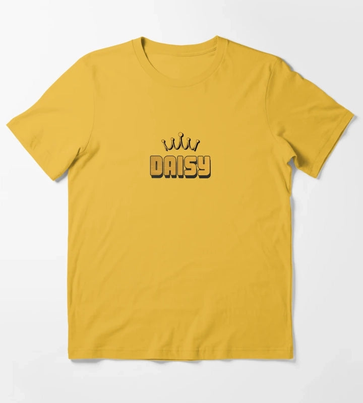 Daisy Personalized Name Cool Custom Gift for Girls Teens T-Shirt Yellow