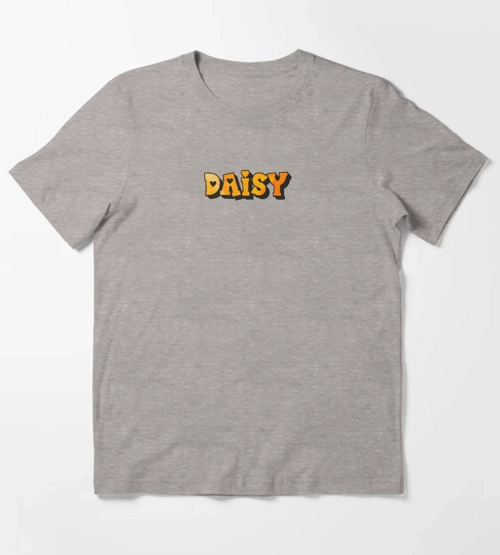 Daisy Personalized Name Custom Gift for Girls Teens T-Shirt Heather Grey