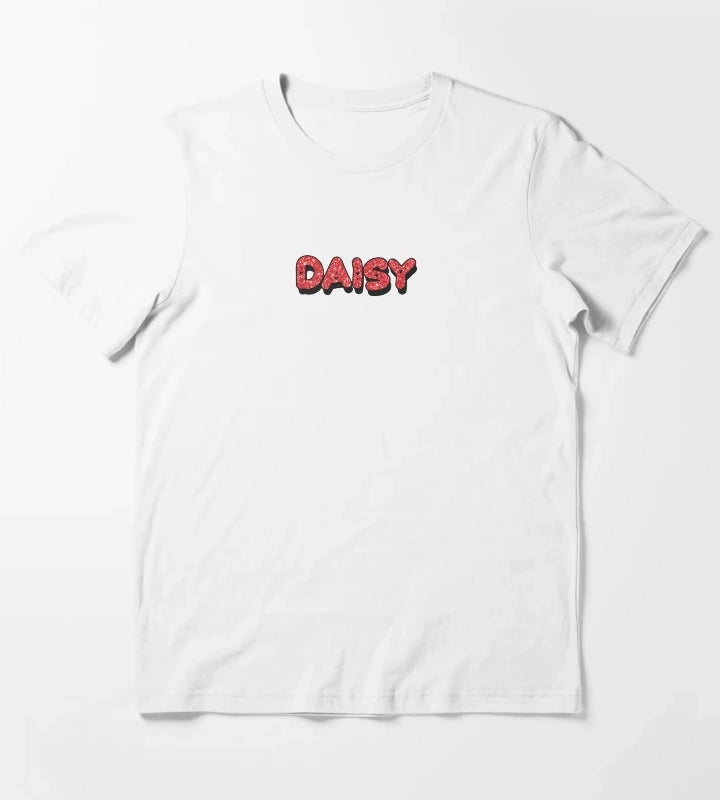 Daisy Personalized Name Funny Cool Custom Gift for Girls Teens T-Shirt White