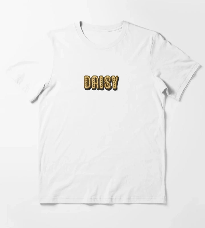 Daisy Personalized Name Funny Cool Custom Gift for Women Girls T-Shirt White