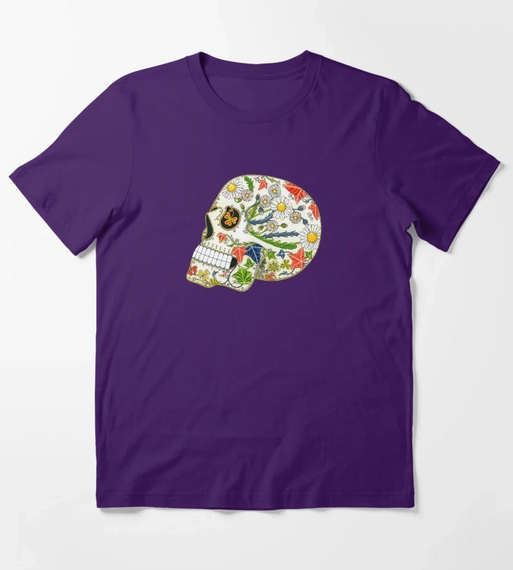 Daisy Skull T-Shirt Purple