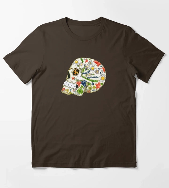 Daisy Skull T-Shirt Brown