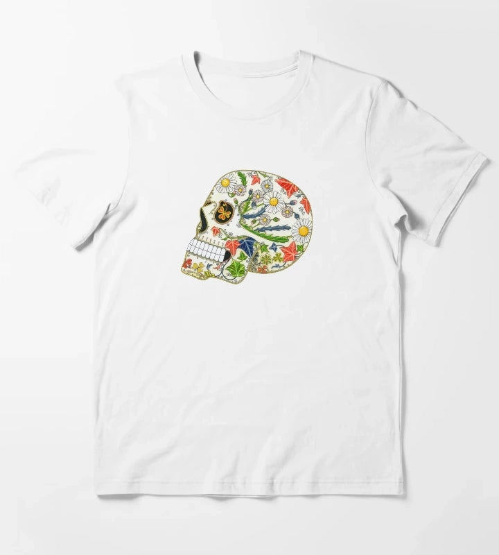 Daisy Skull T-Shirt White