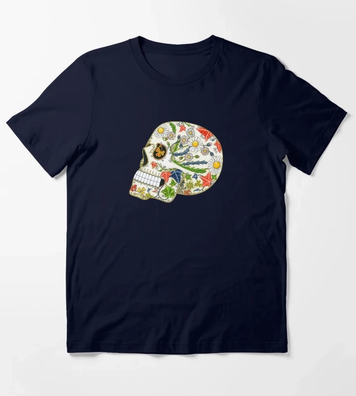 Daisy Skull T-Shirt Navy