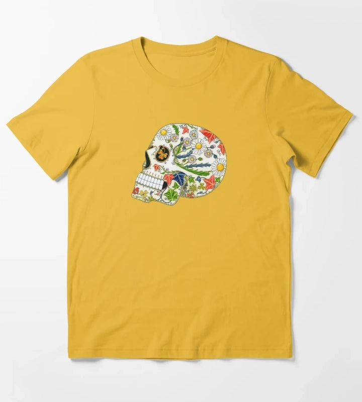 Daisy Skull T-Shirt Yellow