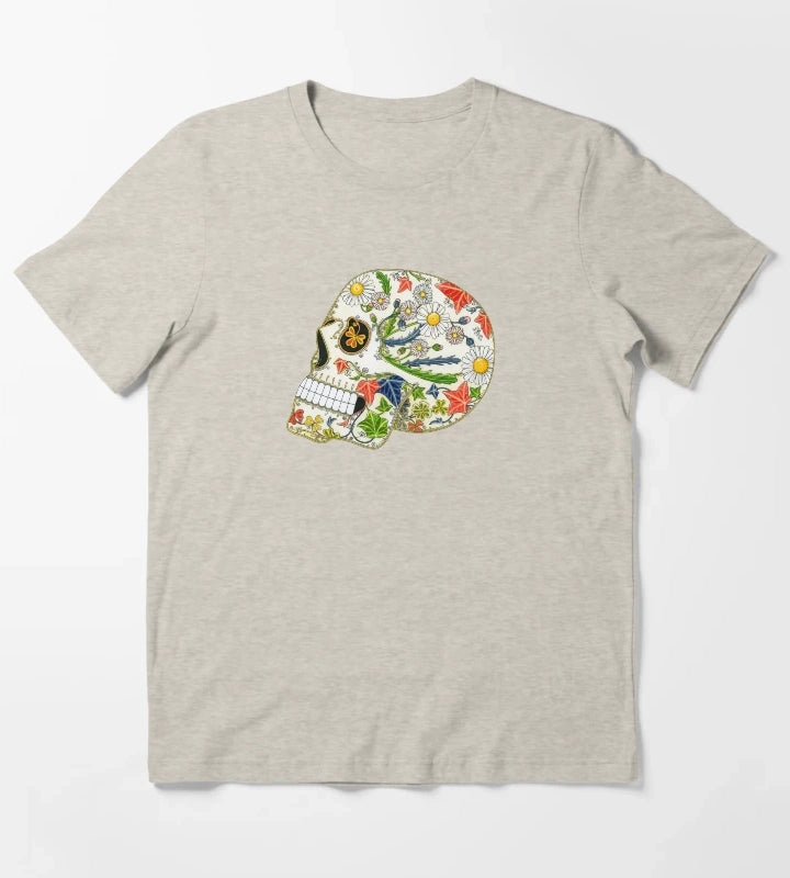 Daisy Skull T-Shirt Cream