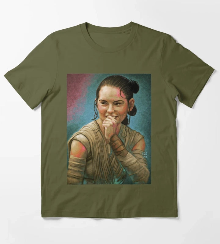 Daisy Smile T-Shirt Olive Green