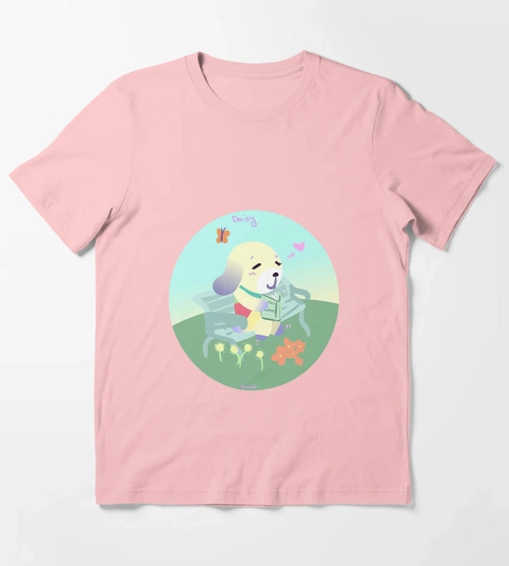 Daisy The Dog Enjoying A nice Book T-Shirt Dark Grey