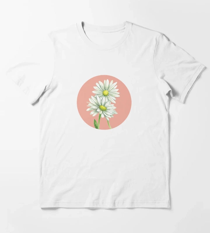 Daisy Watercolor T-Shirt White