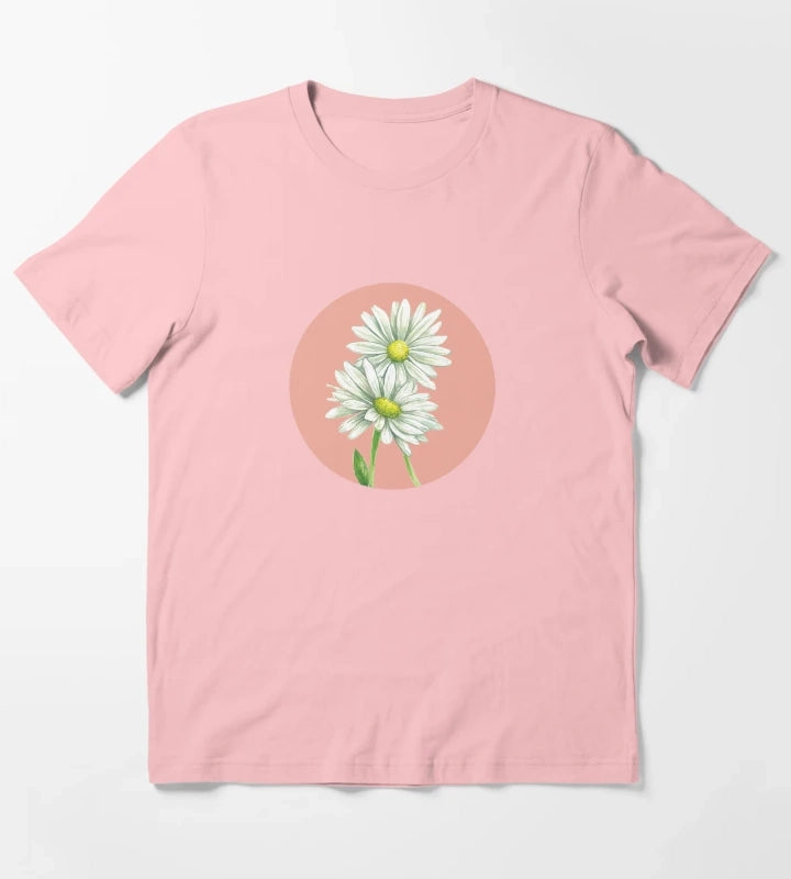 Daisy Watercolor T-Shirt Dark Grey
