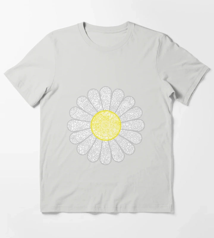 Daisy Zen T-Shirt Light Grey