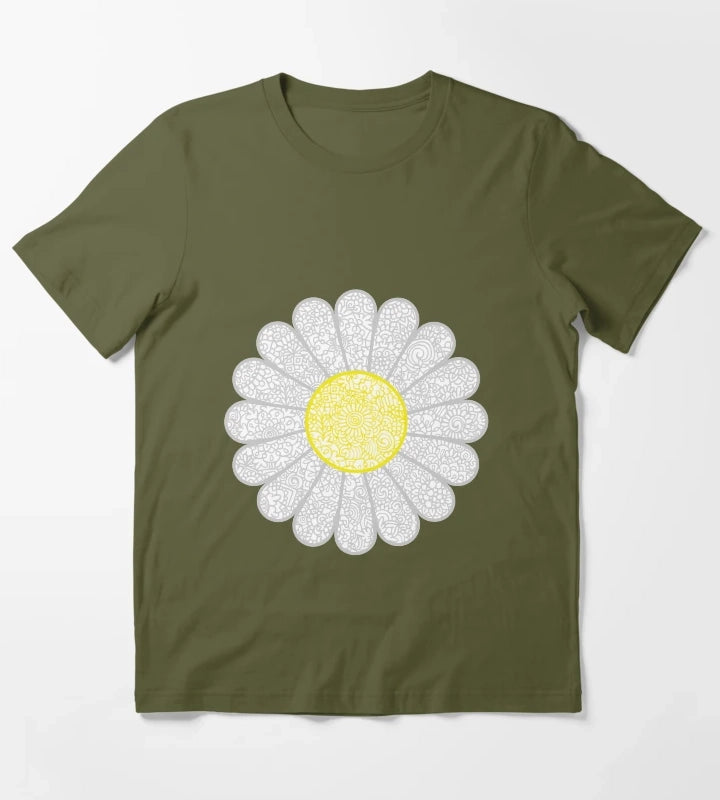 Daisy Zen T-Shirt Olive Green