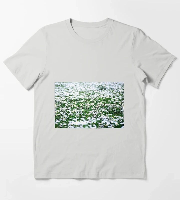 Daisy bloom artwork T-Shirt Light Grey
