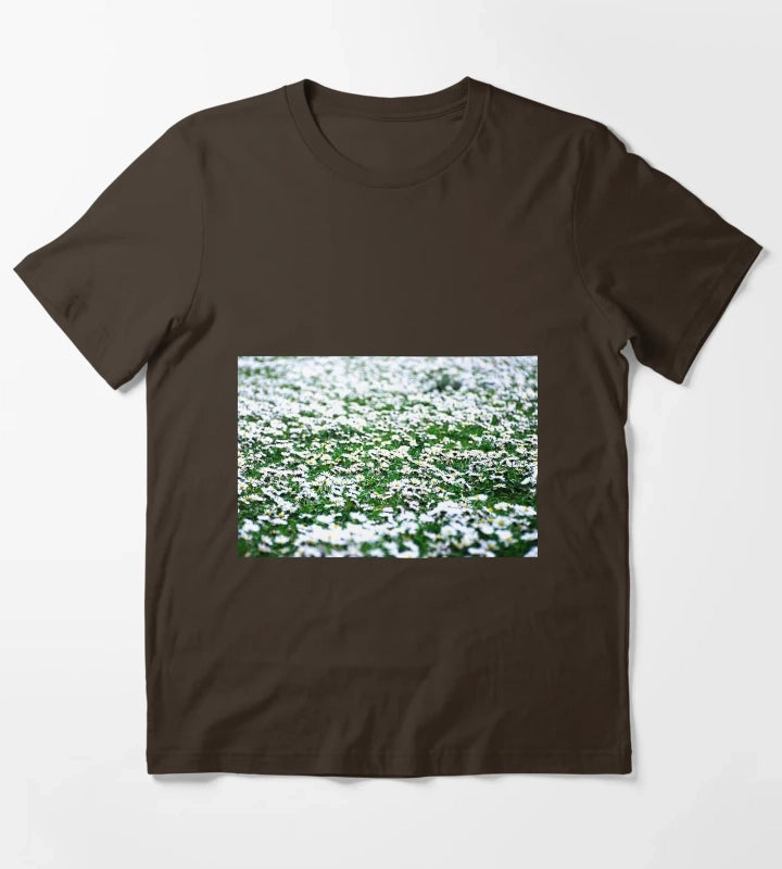 Daisy bloom artwork T-Shirt Brown