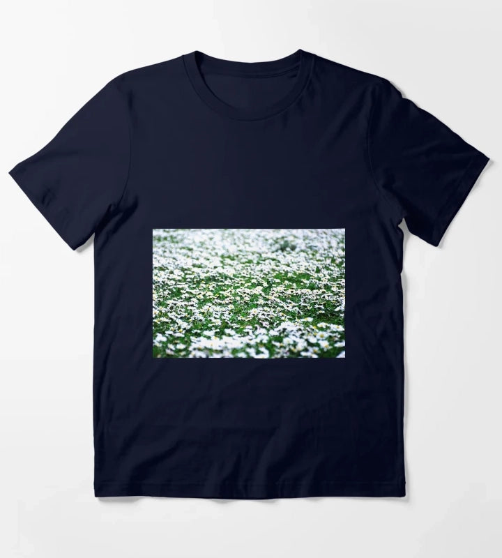 Daisy bloom artwork T-Shirt Navy