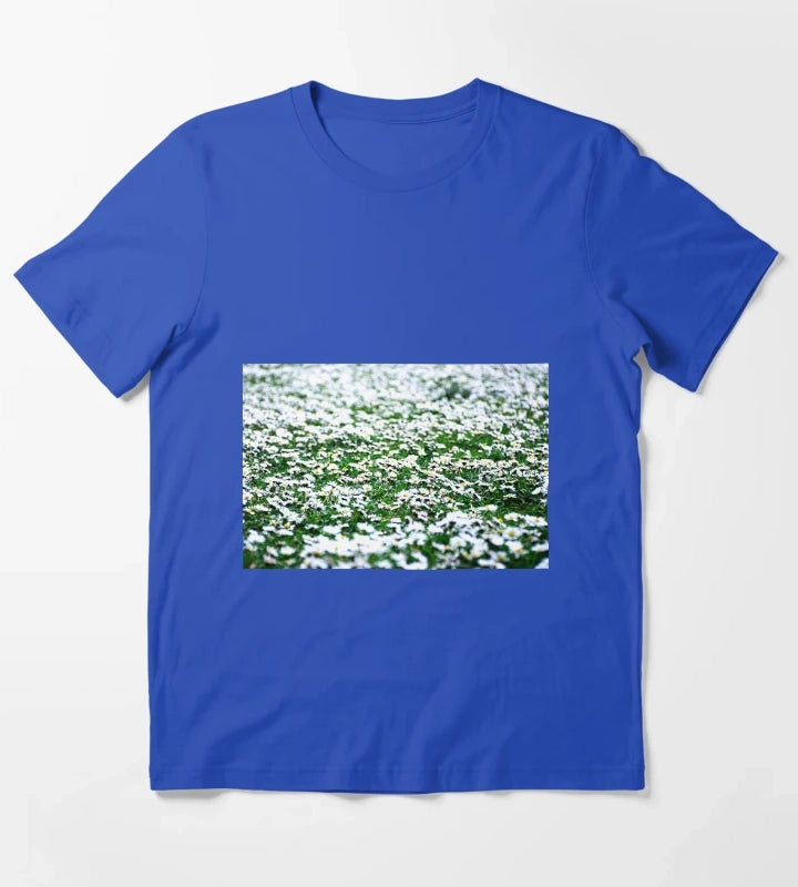 Daisy bloom artwork T-Shirt Blue
