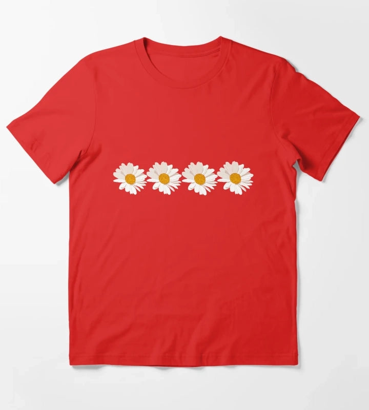 Daisy design T-Shirt Red