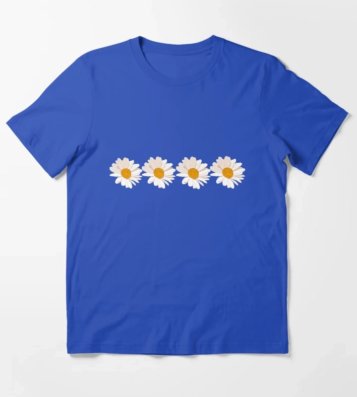 Daisy design T-Shirt Blue
