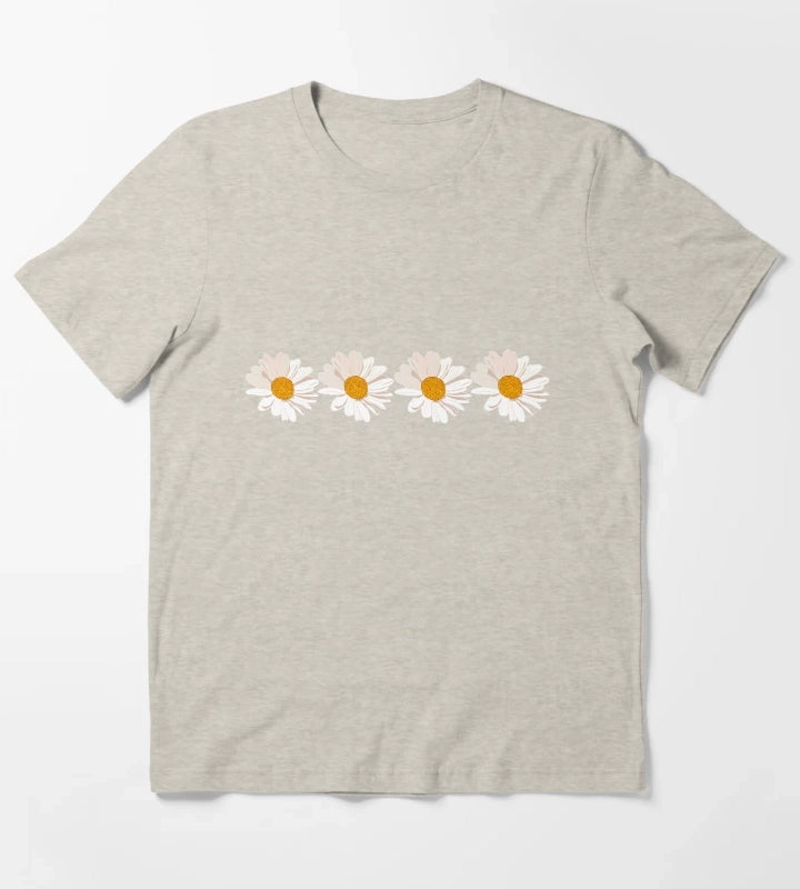 Daisy design T-Shirt Cream
