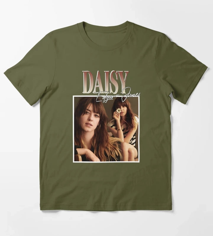 Daisy edgar jones T-Shirt Olive Green