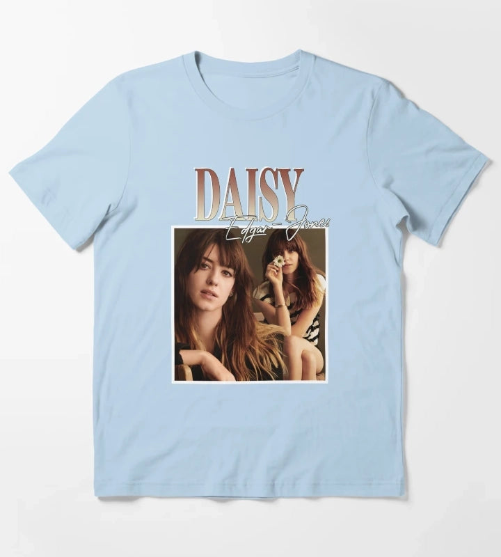 Daisy edgar jones T-Shirt Sky Blue