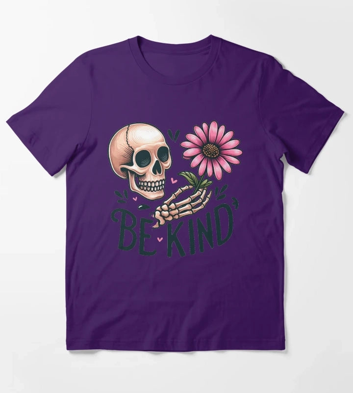 Daisy flower Be Kind T-Shirt Purple