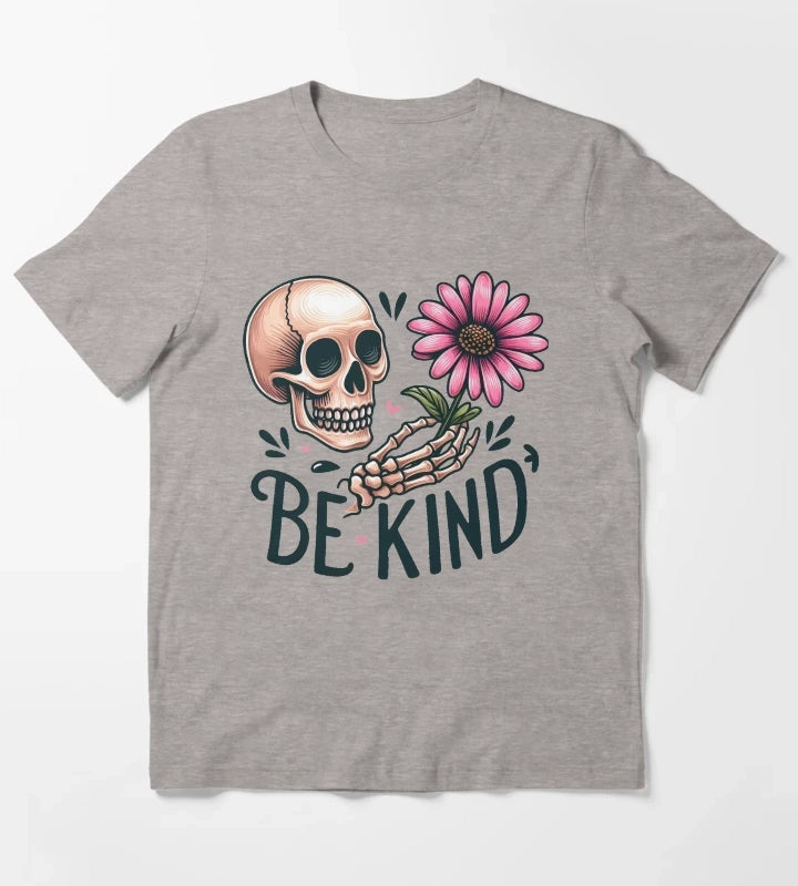 Daisy flower Be Kind T-Shirt Heather Grey