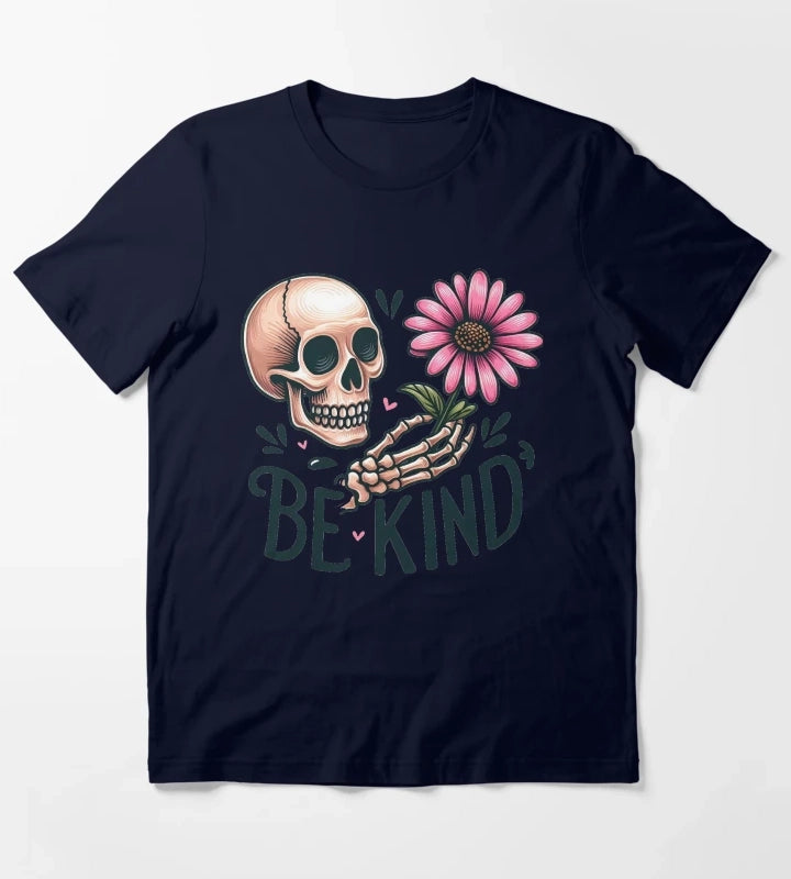 Daisy flower Be Kind T-Shirt Navy