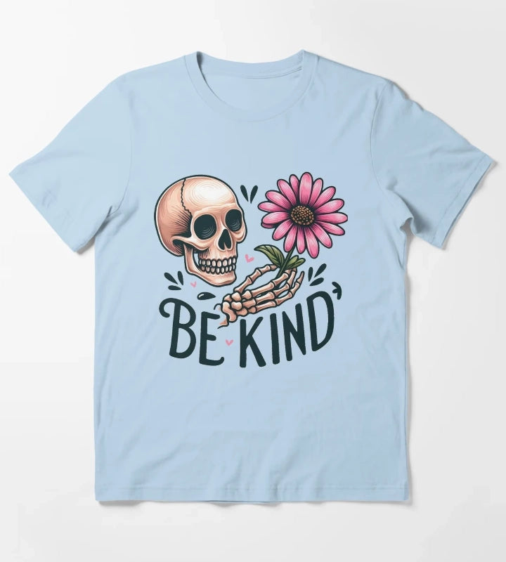 Daisy flower Be Kind T-Shirt Sky Blue
