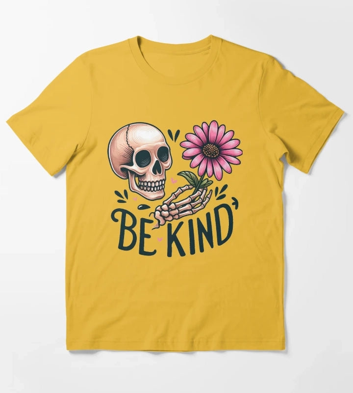 Daisy flower Be Kind T-Shirt Yellow