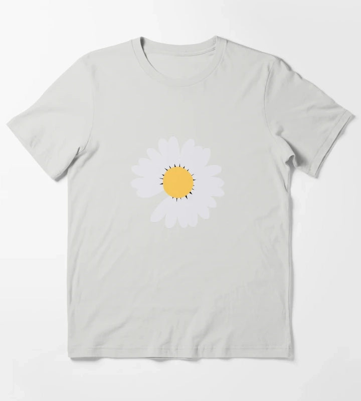Daisy flower T-Shirt Light Grey